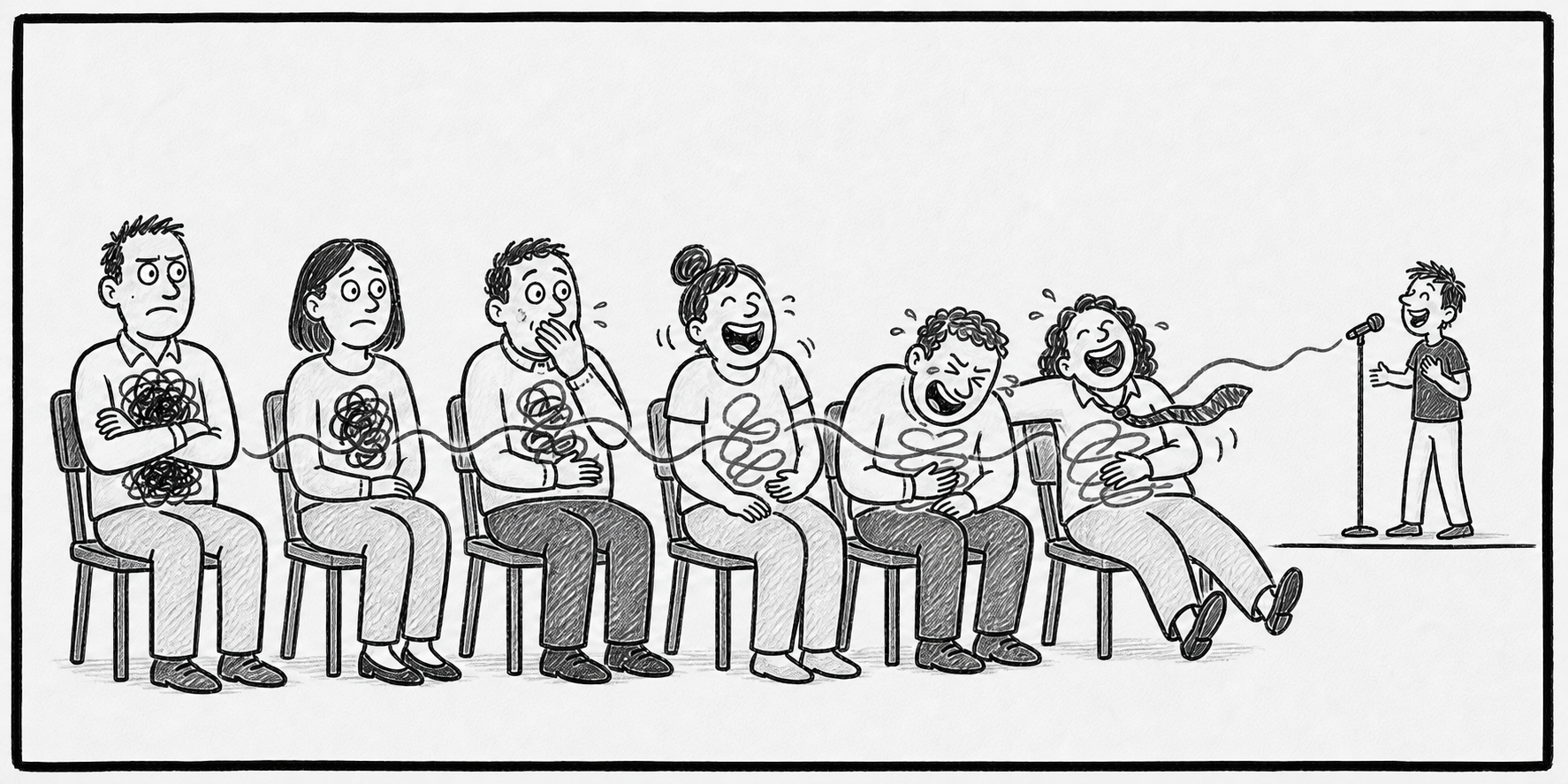 The Dalai Lama laughing, moments from a belly laugh
